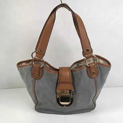 Michael Kors Gray Suede & Brown Leather Shoulder Bag Purse • $49.99