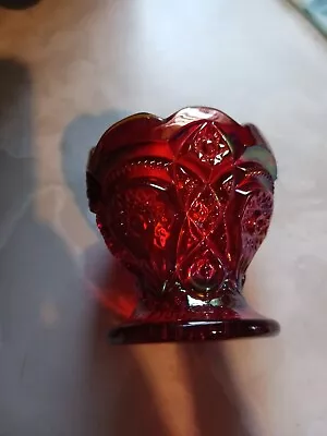 Vintage Imperial Egg Carnival Glass Sunset Ruby Toothpick Holder • $8.75