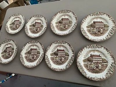 Johnson Brothers Heritage Hall Lot 8 Dinner Plates 10 In Georgian Town Hall • $70