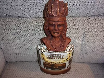 $16 • Buy VTG Jim Beam Indian National Tobacco Festival Richmond VA 1973 Whiskey Decanter
