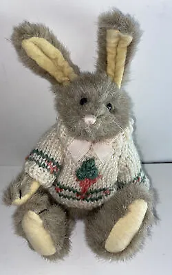 Vintage The Boyds Collection Bunny Animal Jointed With Carrot Sweater Easter • $14.39