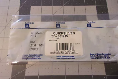 Mercury Quicksilver 27-881715 Gasket 27-14241 Mercruiser 5.7LX 4BBL GM 350 V-8 • $8.99