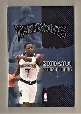 Minnesota Timberwolves 2000-2001 Nba Media Guide • $6.95