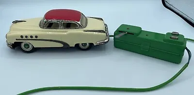 Vintage 1950's Cream/red Buick Tin Remote Control Marusan Car - 100% Functional • $149.95