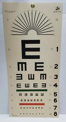 Grafco #13-1241 Eye Test Chart - Illiterate Style 22  X 10.5 Plastic Wall Hanger • $10.91