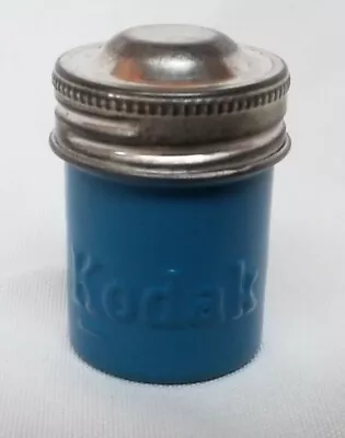 Vintage Kodak Embossed Metal 35mm Film Roll Container Small Tin W/ Threaded Lid • $9.95