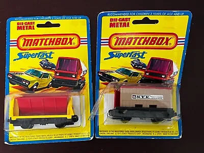 Vintage 1976 Matchbox Superfast Train Car Dump & Cargo Lot 2 New Nip • $24.99
