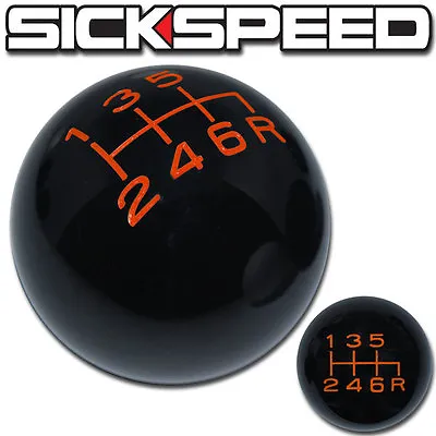 Black/orange Vintage Shift Knob 6 Speed Short Throw Shifter Selector 10x1.25 K09 • $33.90