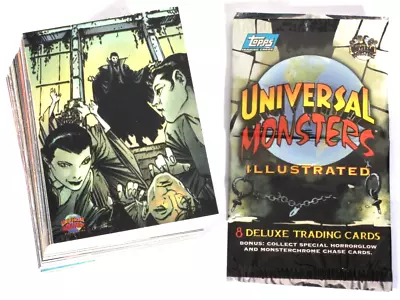 Vintage 1994 Topps Universal Monsters 74/100 Deluxe Card Set With Wrapper Mint! • $9.99