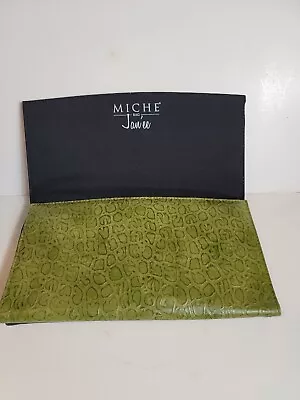 Miche Classic Jan'ee Shell Green Faux Croc Gator Hand Bag Clutch Petite NWOT • $15.67