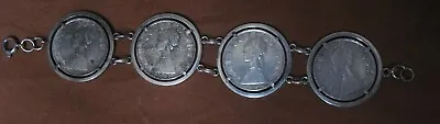 Vintage Italian 800 Silver Bracelet L. 500 Coins Giampaoli • $110