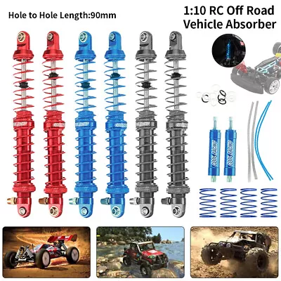 2PCS Aluminum 90/100/110mm Front Rear Shock Absorber Kit For 1/10 RC Crawler Car • $25.66