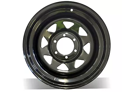 One 15X8  0P 6/1139.7 BLACK SUNRAYSIA STEEL WHEEL FREE DELIVERY* • $115