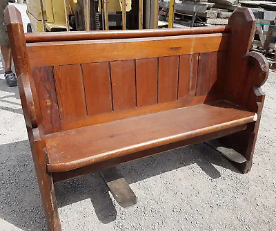 £265 • Buy Reclaimed Original Welsh Church Pitch Pine Pew - Made To Size - Chapel Settles