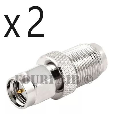 2 Pack - SMA Male Plug To F-Type Female Jack RF Coax Adapter Converter Connector • $6.69