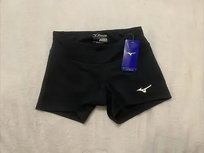 Mizuno Women's Size Small Black Victory 3.5  Inseam Volleyball Shorts NWT WC202 • $19.50