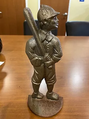 Vintage Cast Iron Baseball Batter Doorstop • $14.99