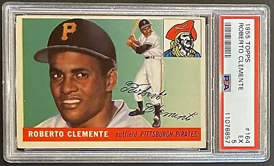 1955 Topps #164 Roberto Clemente Pittsburgh Pirates HOF RC PSA 5 • $3895