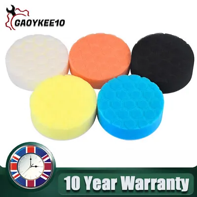 Car Polishing Pad Hex Logic Sponges Set For Eccentric Polishing Machine Grinder • £10.93