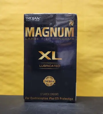 Trojan Magnum XL 12 Large Size Lubricated Condoms EXP 2027/01 & UP • $9.99