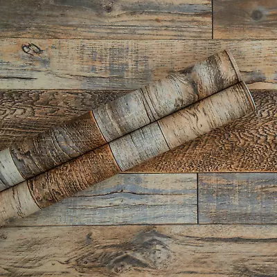 Wood Wallpaper 17.71''×118'' Shiplap Peel And Stick Wallpaper Rustic Wood Grain • $12.30