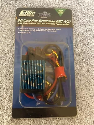 E-flite 80-Amp Pro Switch-Mode BEC Brushless ESC EC5 EFLA1080B • $109.95