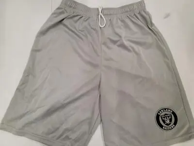 0724-7 Mens NFL OAKLAND RAIDERS Polyester Jersey SHORTS Embroidered SILVER New • $19.99