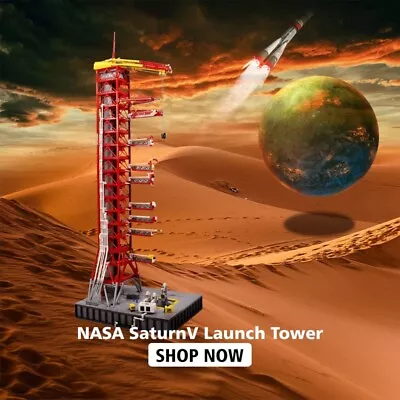 Saturn-V Launch Umbilical Tower Building Blocks Apollo Launch Pad Bricks Toy Set • $626.99