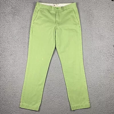 J. Crew Urban Slim Fit Chinos Pants Size 32x32 Spring Green Cotton *READ MARKS* • $19.99