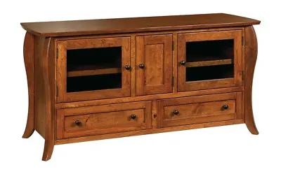 Amish Transitional Solid Wood TV Stand Console 60 W Quincy • $2250