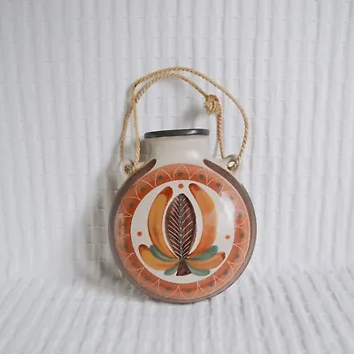 Vintage Porta Celi Vase Wall Hanging Pocket Vase Bottle Shape Hand Painted • £24