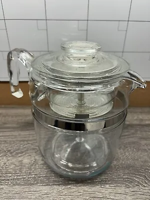Vintage Pyrex Glass 9 Cup Coffee Pot Flameware Percolator Complete #7759-B • $120