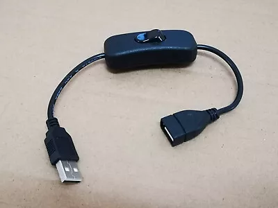 $5.19 • Buy 1x USB Male To Female Extension Cable With ON/OFF Switch Toggle Power Control Bl