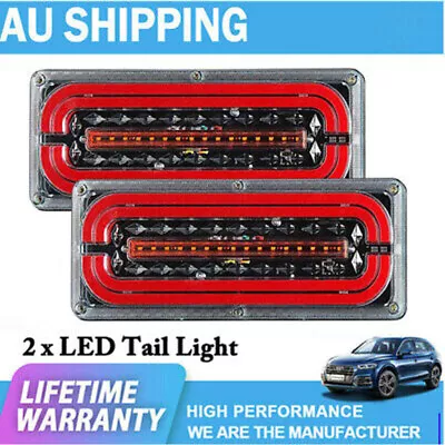 2X Sequential Indicator LED Tail Lights Trailer Ute Caravan Truck Stop 10-30V AU • $45.68