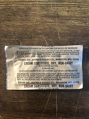 Vietnam War Era C-Ration Accessory Pack Dry Cream Substitute • $2.99