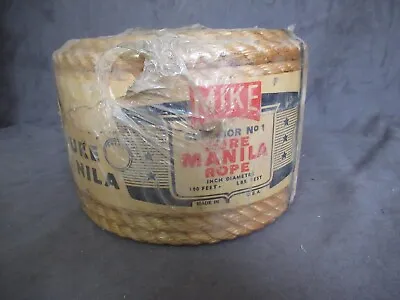 Vintage NOS Mike Superior #1 Pure Manila Rope 100 Feet X 1/2  USA Cl • $49.99