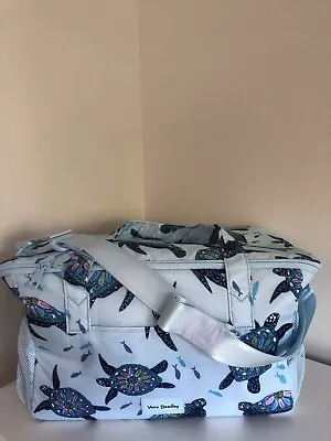 Vera Bradley NWT Family Cooler Tote In Ripstop JUST TURTLES Sea Life/Ocean/Beach • $84.99