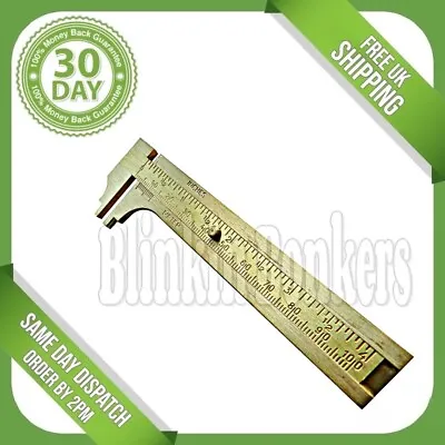 Brass Vernier 4  Inch Metal Steel Sliding Caliper Measuring Gauge Height Tool • £4.89