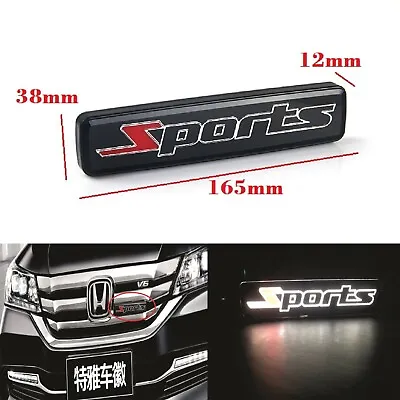 1X JDM SPORTS LED Light Car Front Grille Badge Emblam Illuminated Decal Sticker • $17.88