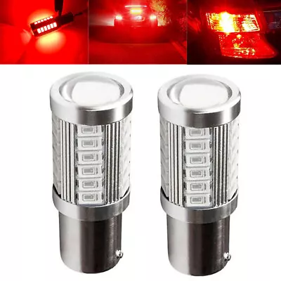 Brake Stop Tail Light Bulbs 1157 Bay15d Red Led Globe Super Bright Error Free X2 • $10.89