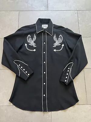 Vintage H Bar C Pearl Snap Western California Ranchwear Double Eagle Shirt Sz L • $104.97