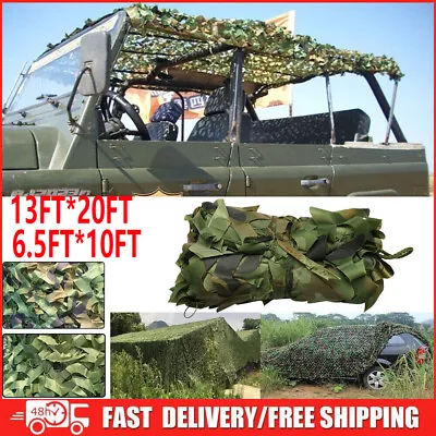 20FT X13FT Military Camouflage Net Hunting Woodland Leaves Camo Netting Army Net • $13.99