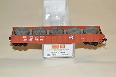 N Scale Micro-Trains Line Pennsylvania RR 50' Steel Gondola Car W/ Load • $3