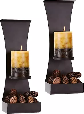 Wall Candle Holder Candle Sconce Decorative Set Of 2 Wall Décor/Art • $39.02