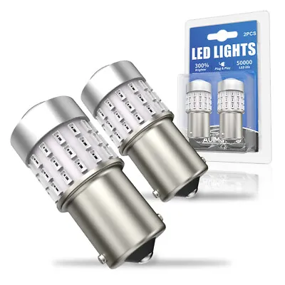 LED Brake Stop Tail Light Bulbs Pure Red 1156 7506 BA15S Canbus Error Free 2x • $28.99