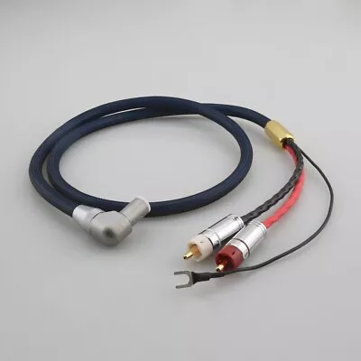 2M 6N OCC Shield RCA To 5 Pin DIN Female Audio Phono Tonearm Cable Ground Wire • $47.50