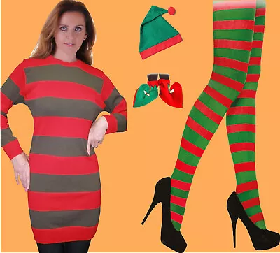 £4 • Buy Christmas Elf Santa Helper Costume Womens Xmas Fancy Dress Party Accessory Uk