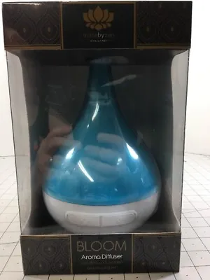 Made By Zen England Bloom Aroma Diffuser Cool Mist Blue New NIB • £36.69