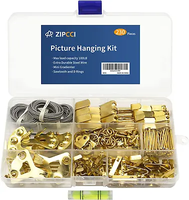 Picture Hanging Kit 230Pcs Heavy Duty Picture Hangers With Nails For Wall Mount • $11.75