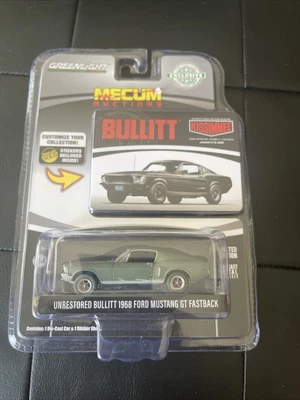 $10 • Buy Greenlight 1/64 Mecum Auctions Unrestored Bullitt 1968 Ford Mustang